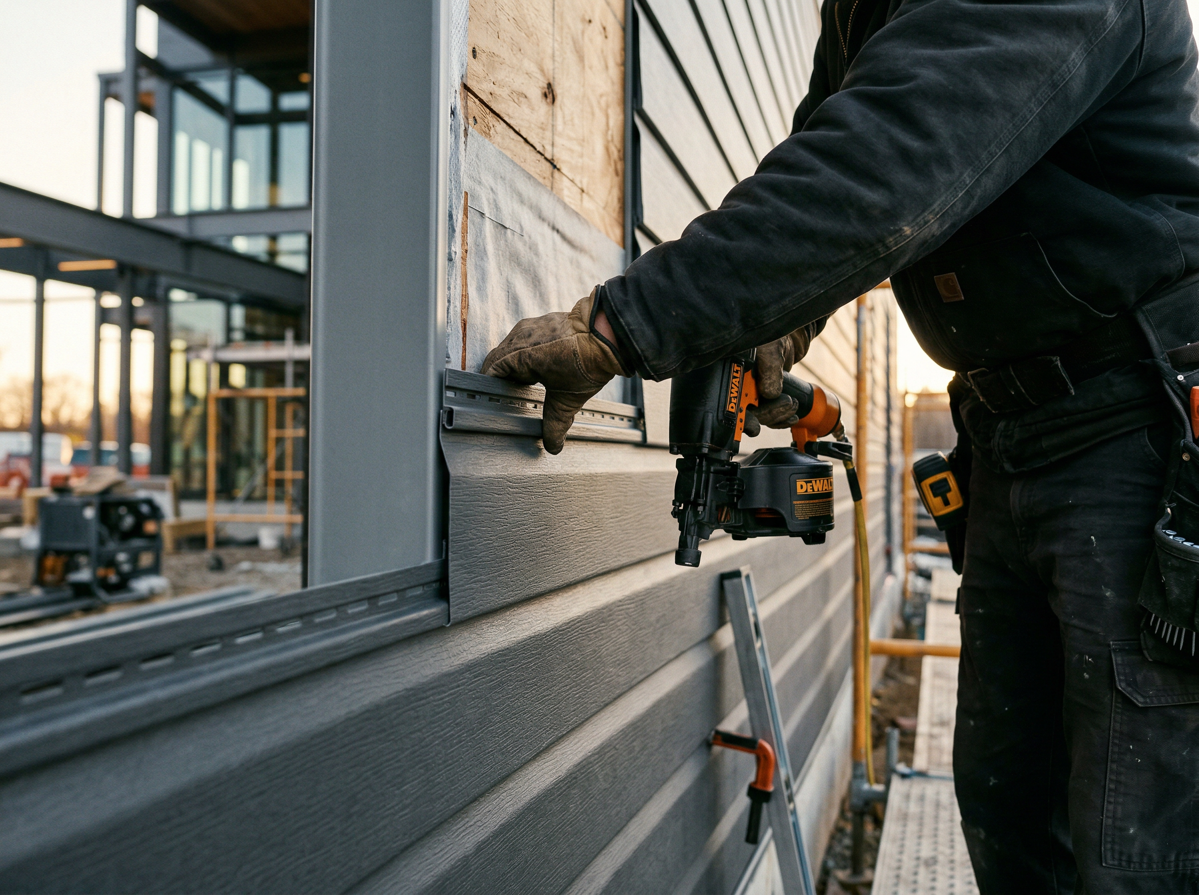 Professional siding installation showing expert craftsmanship and attention to detail